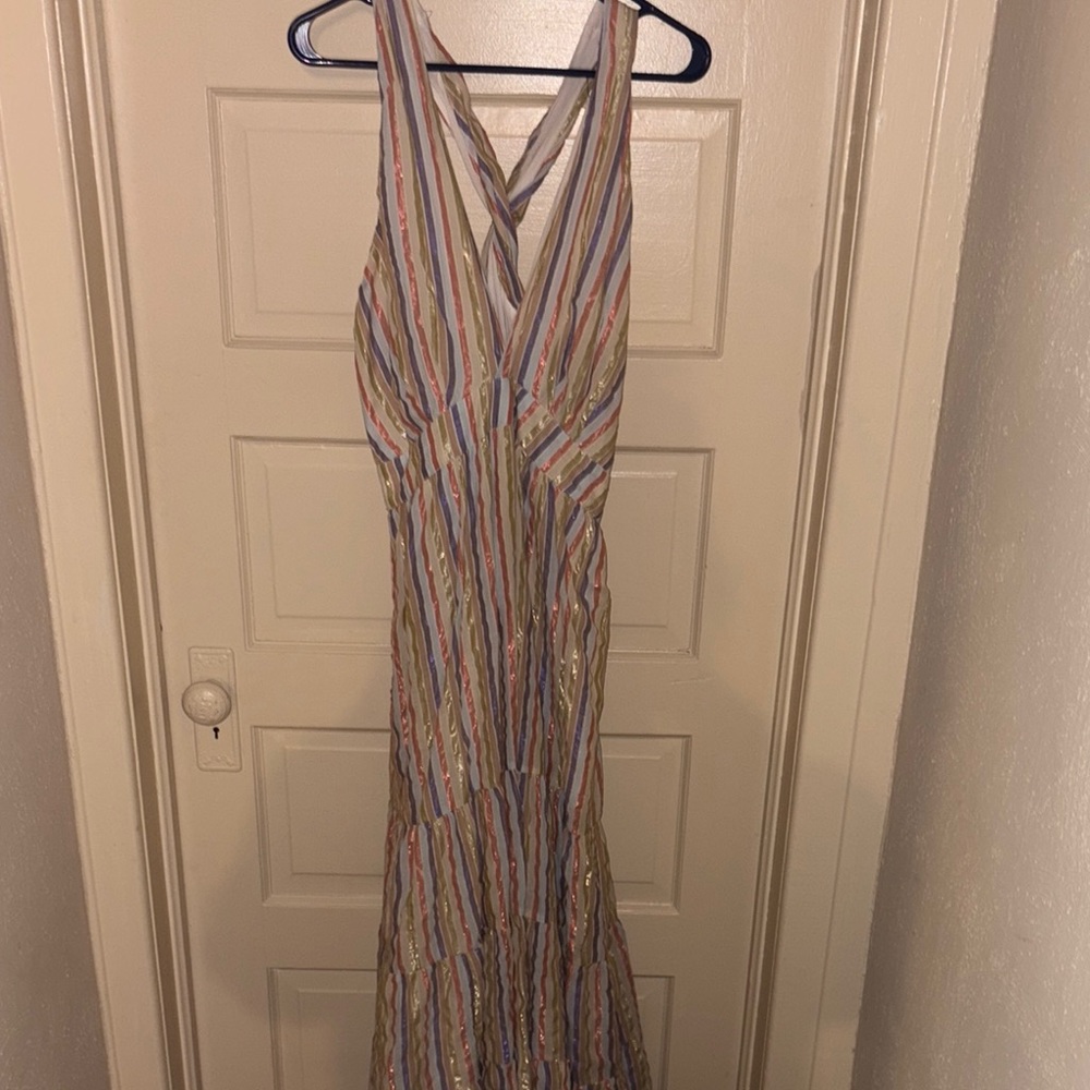 Boden Green Sleeveless Halter Maxi Dress